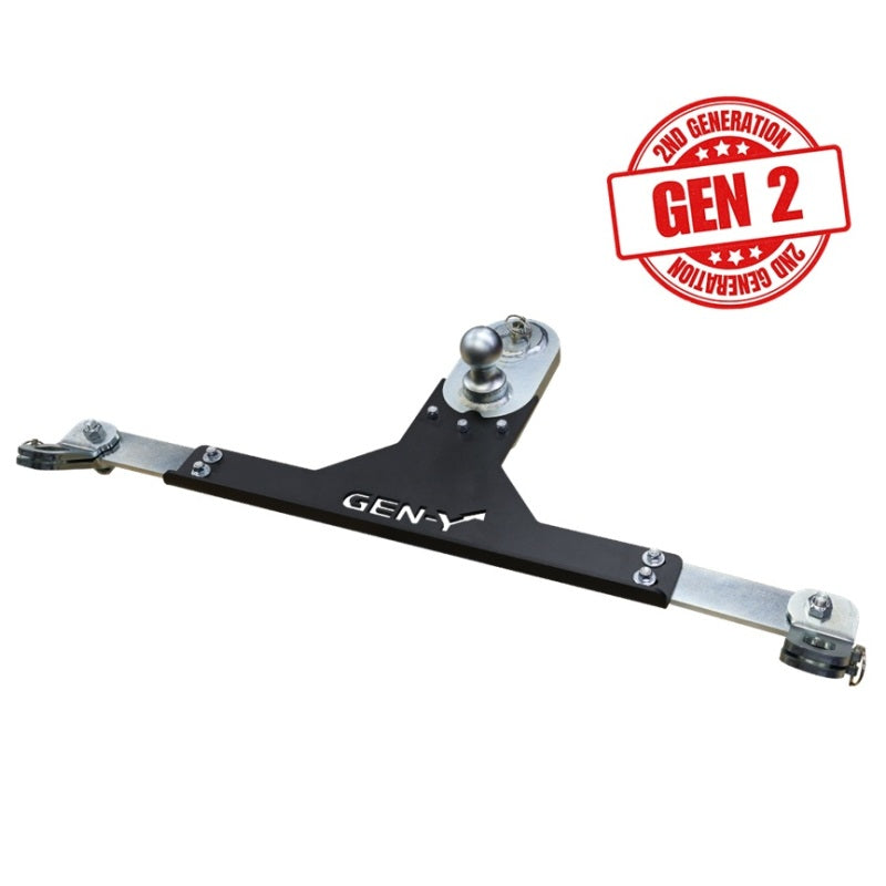 Gen-Y 2017+ Ford GoosePuck II 5in Offset Ball Puck Mount & 25K Towing w/Safety Chain Anchors
